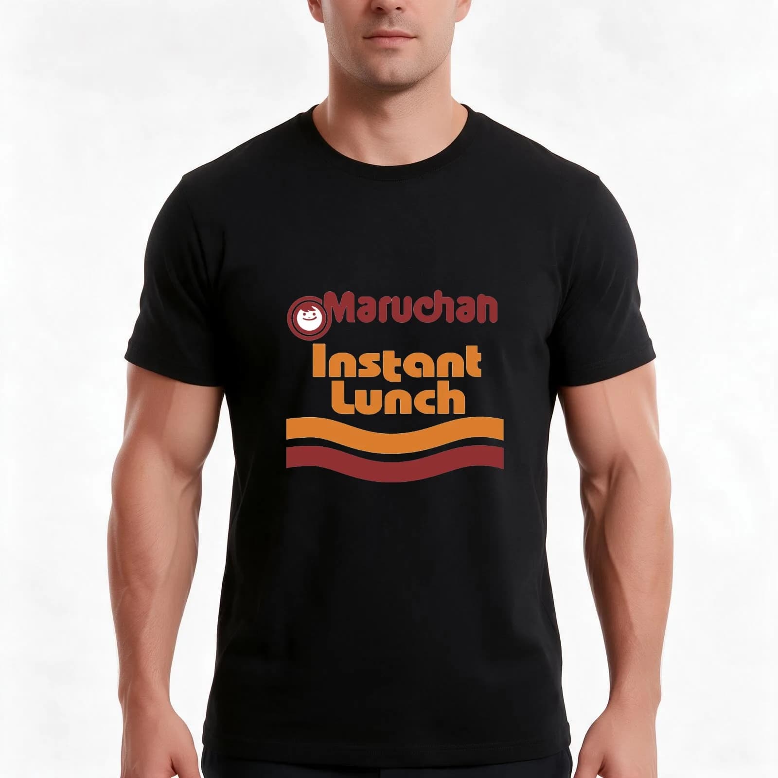 Maruchan instant lunch T-Shirt, Summer Casual Cotton Tee, Oversized Streetwear Tops, Vintage Graphic Print, Unisex Men Women