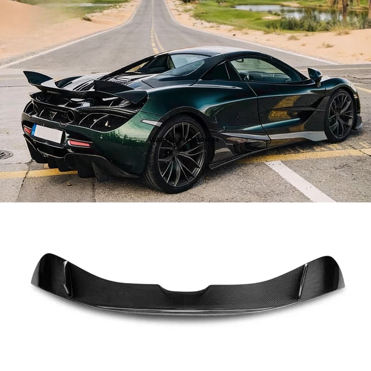 Carbon Fiber Rear Spoiler for McLaren 720S 2017-2019 Rear Wing Car Bumper Modification Accessory