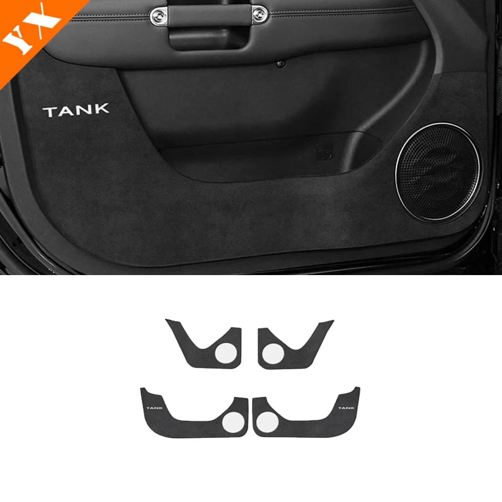 For GWM Tank 300 accessories Tank 300 2025 Flocking Car Door Anti-kick Dust-proof Audio Speaker Decor Protector Sticker Cover