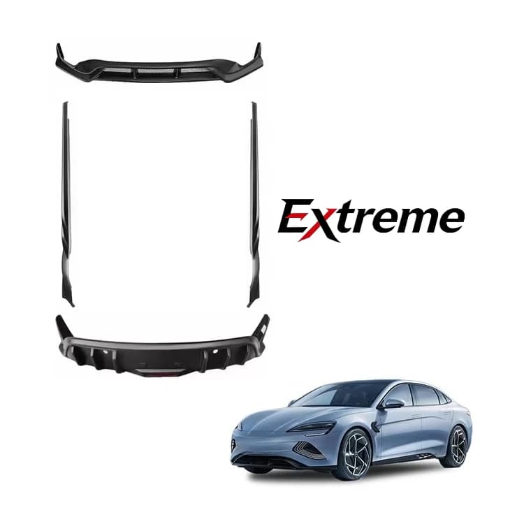 Car Body Kit for BYD Seal Accessory Carbon Fiber Pattern PP Seal Bodykit Front Rear Bumper Side Skirt Exterior Accessories
