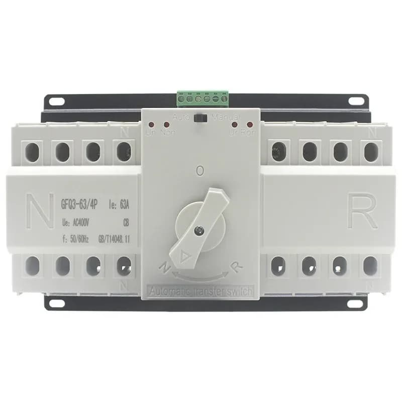 Dual power supply automatic transfer switch, single-phase 220V2p63a backup power supply manual transfer switch