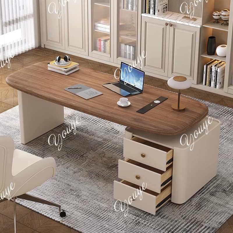 Medieval solid wood corner desk designer high-end study computer desk office