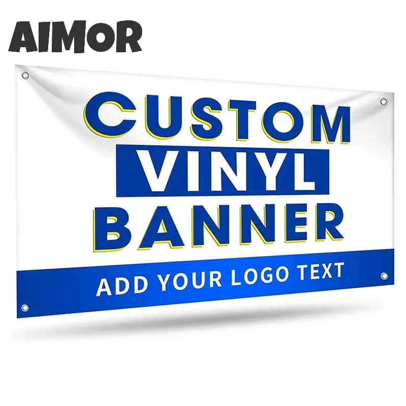 AIMOR 510g/㎡ Advertising Customization Vinyl Banner Outdoor Spray Cloth DIY LOGO Advertising Background Print Pvc Waterproof