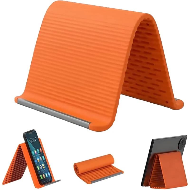 Portable Foldable Silicone Aluminum Phone Holder, 2026 New Flexible Silicone Aluminum Phone Holder,