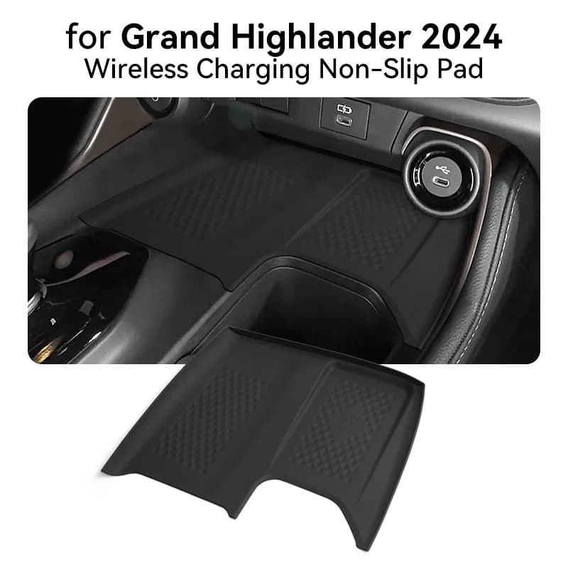 for Toyota Grand Highlander 2024-2025 Wireless Charging Pad Car Interior accessories Phone Non-slip Charger Mat Protective Pad
