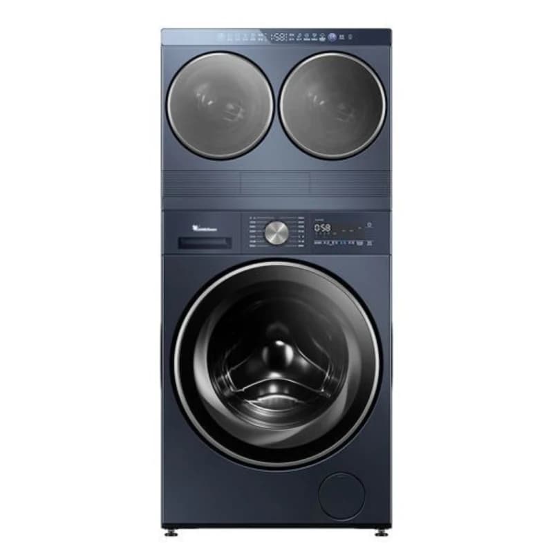 Mini lazy washing and drying integrated double cylinder three cylinder partition washing machine set combination