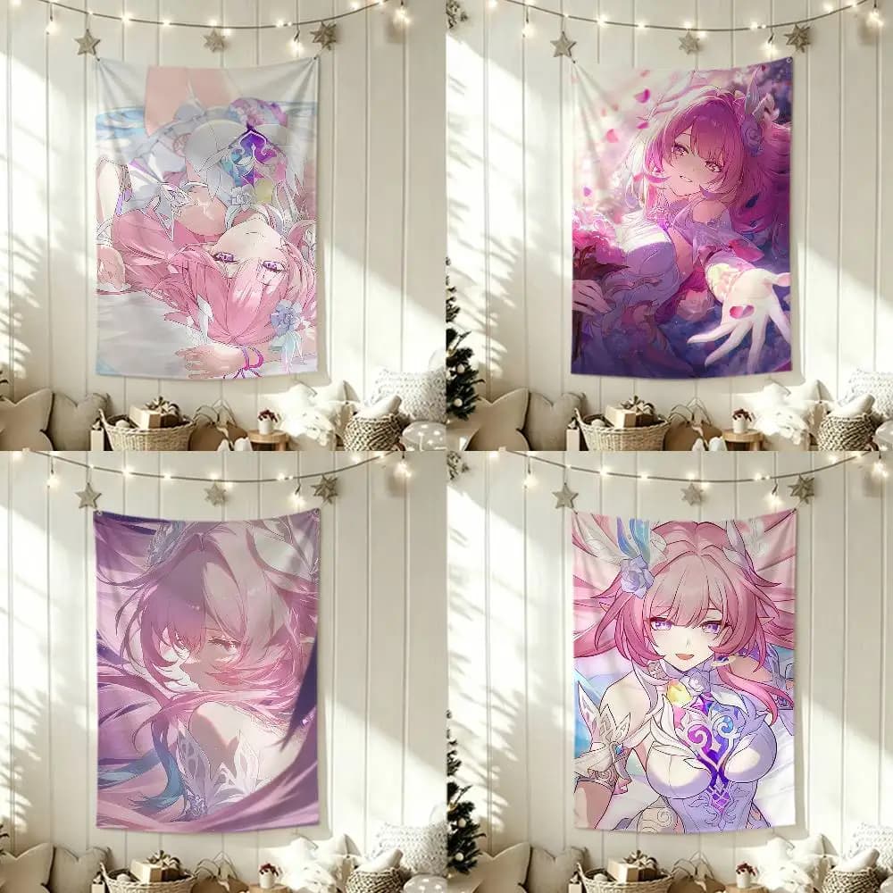 C-Cyrene H-Honkai Star Rail  Flags Wall Hanging Tapestry Outdoor Garage Room Decorative flag Background Blanket