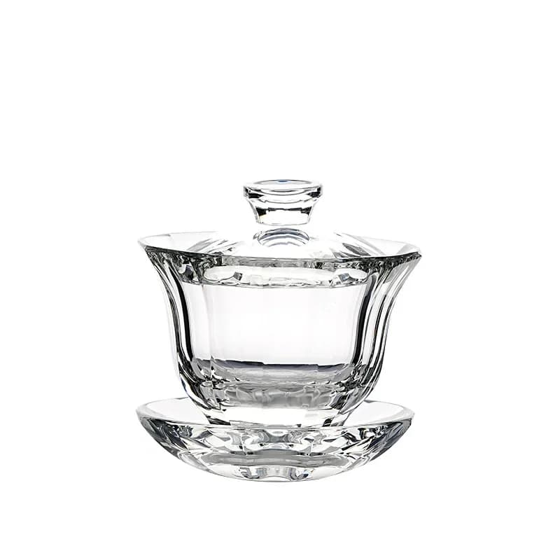 Crystal cover bowl, hand-polished full bowl water glass gift high-end set
