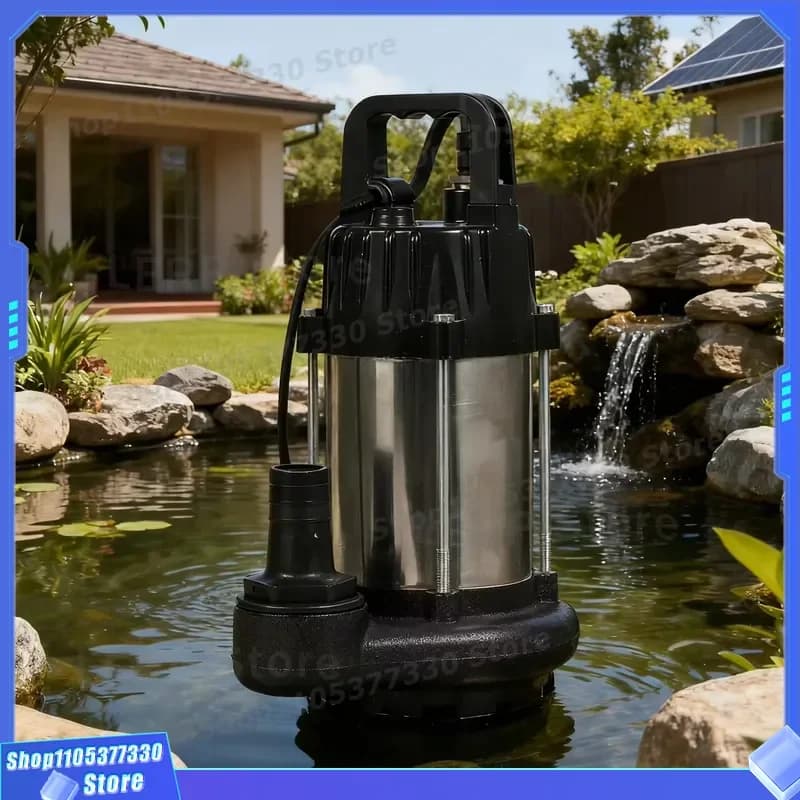 1 Inch Stainless Steel Solar Submersible Pump DC Power for Garden Pond Irrigation Outdoor Fountain Water Circulation System