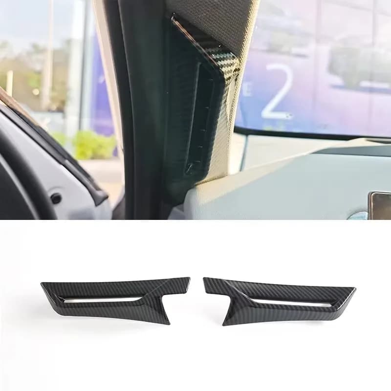 For BMW X3 G45 2025-2026 ABS Carbon Fibre Car A-pillar Air Conditioning Outlet Dust Cover Trim Interior Car Accessories