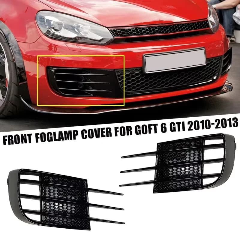 For Volkswagen VW Accessories Golf 6 MK6 GTI GTD 2008 2009 2010 2011 2012 Front Bumper Grille Fog Light Frame Cover