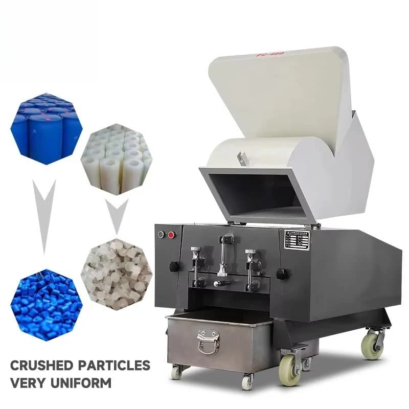 Single Shaft Plastic Shredder Machine for PET Bottles Industrial Waste Recycling Crusher