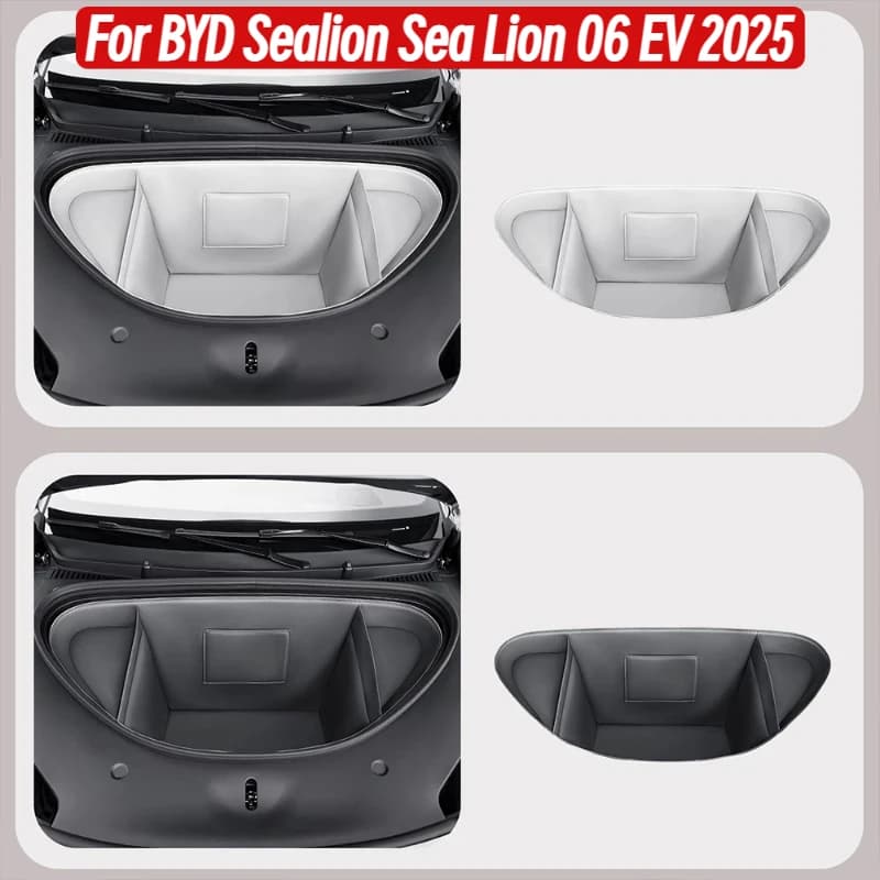 Car Front Rear spare storage compartment mat cushion Cover Leather Protective For BYD Sealion Sea Lion 06 EV 2025 Accessories