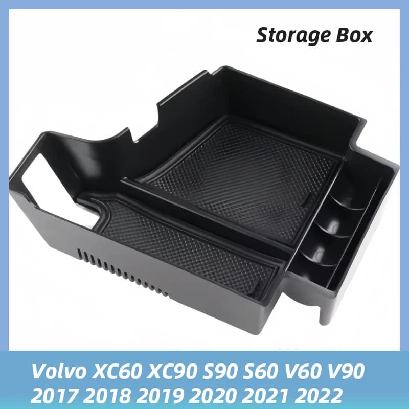 For Volvo XC60 XC90 S90 S60 V60 V90 2017 2018 2019 2020 2021 2022 Car Armrest Storage Box Holder Interior Accessories