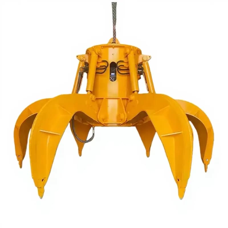 Hydraulic Six Petal Grab Bucket 0.5-5m with Replaceable Teeth and Anti-Leakage Design for Excavator