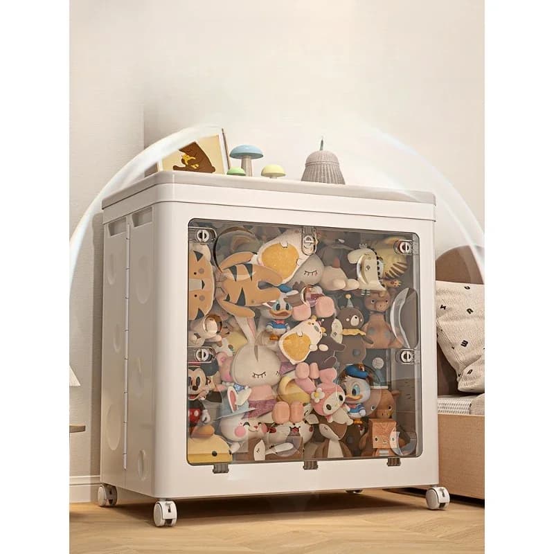 Large capacity oversized household flip cover children's clothes folding storage box