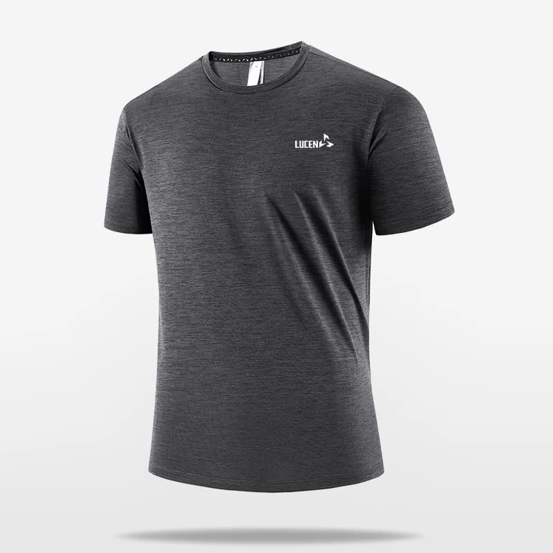 LUCEN Summer new model high-quality men's elastic breathable T-shirt outdoor sports suitable casual running fitness short sleeve
