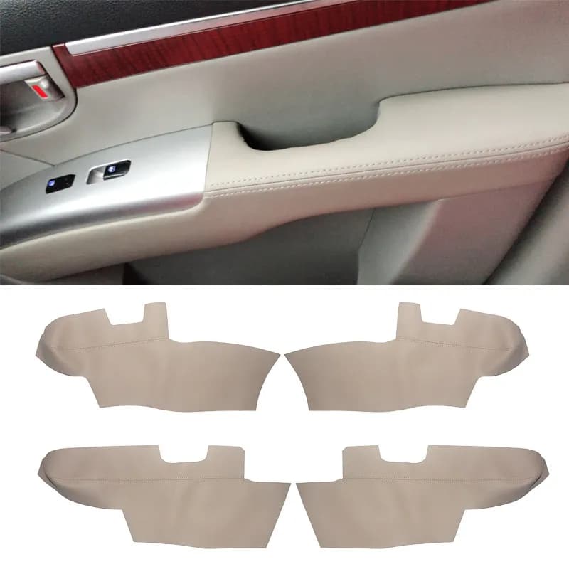 Car Leather Cover Interior Door Armrest Panel For Hyundai Santa Fe 2006 2007 2008 2009 2010 2011 2012 Microfiber Protective Trim