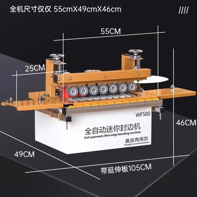 Best Seller WF580 Fully Automatic Edge Banding Machine for Plywood PVC Edge Bander with Glue Application And Trimming