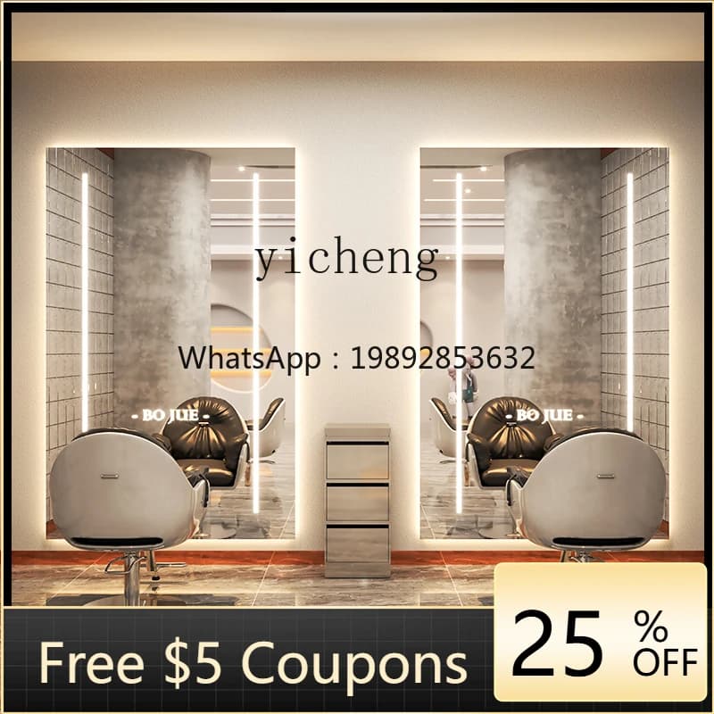 floor mirror table simple hair salon hair mirror perm and dyeing