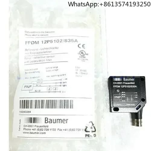 1PCS New In Box BAUMER FPDM 12P5102/S35A Retro-reflective Photoelectric Sensors