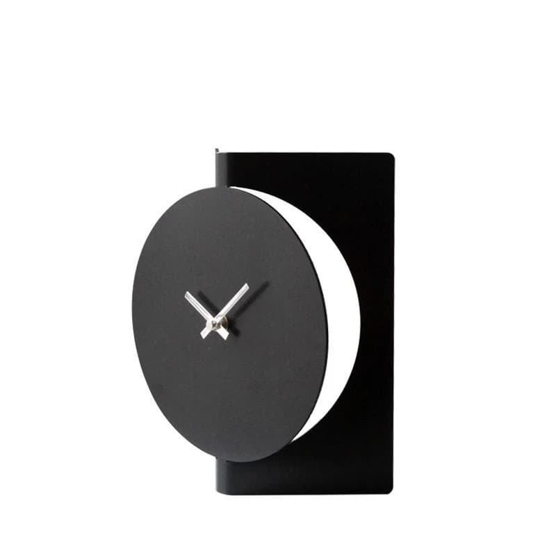 Modern simple black three-dimensional table clock ornament decorative pendulum table soft decoration clock