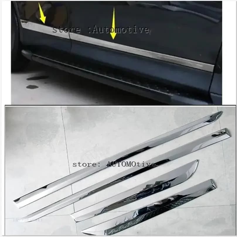Car Styling For Toyota RAV4 Side Door Molding Stainless Steel Body Trim Cover Stickers Strip for Toyota RAV4 2013-2016 2017