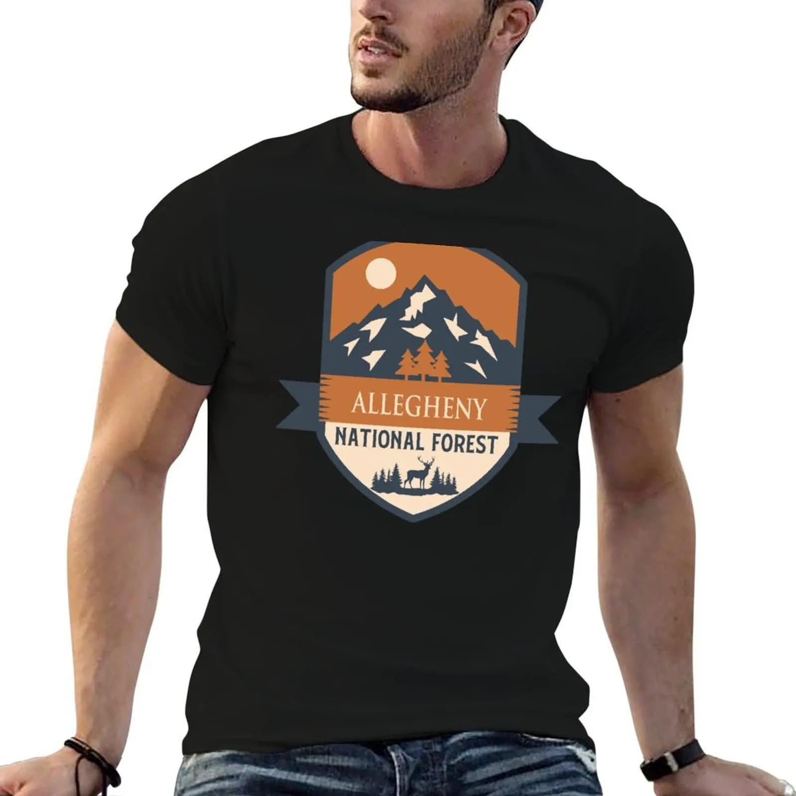Allegheny national forest pennsylvania T-Shirt anime t shirts croswit shirt man cotton t shirt men