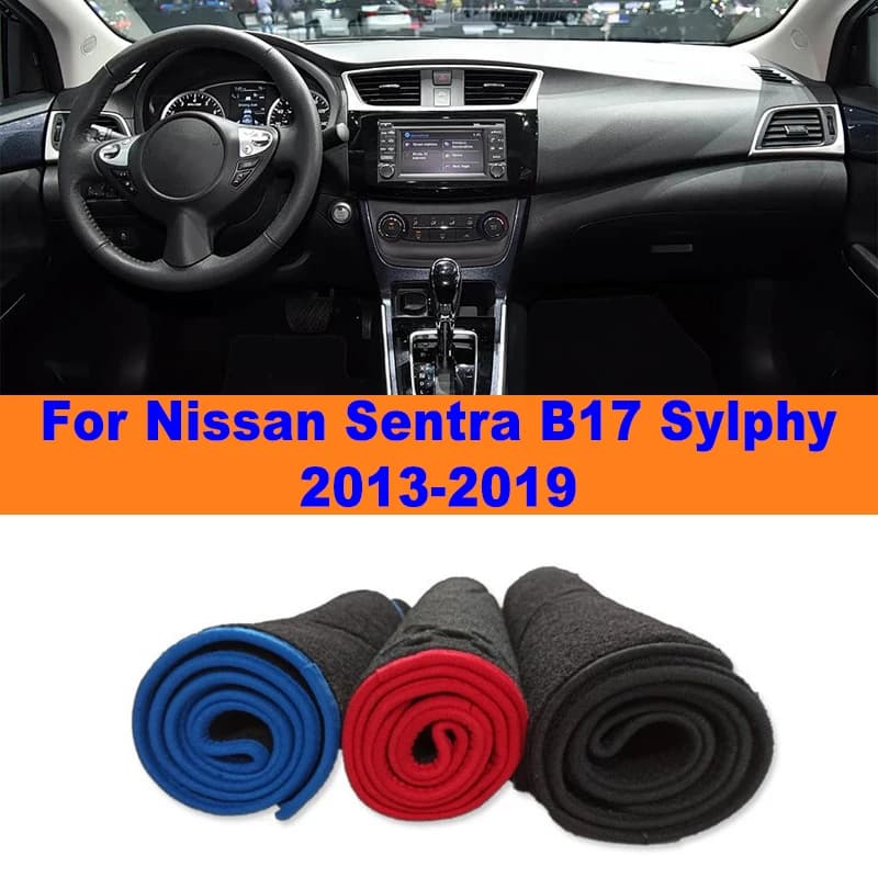 Anti-Glare Dashboard Cover Dash Mat Non-Slip Sun Shade Pad Interior Protector For Nissan Sentra B17 Sylphy 2013-2019 2014 2015