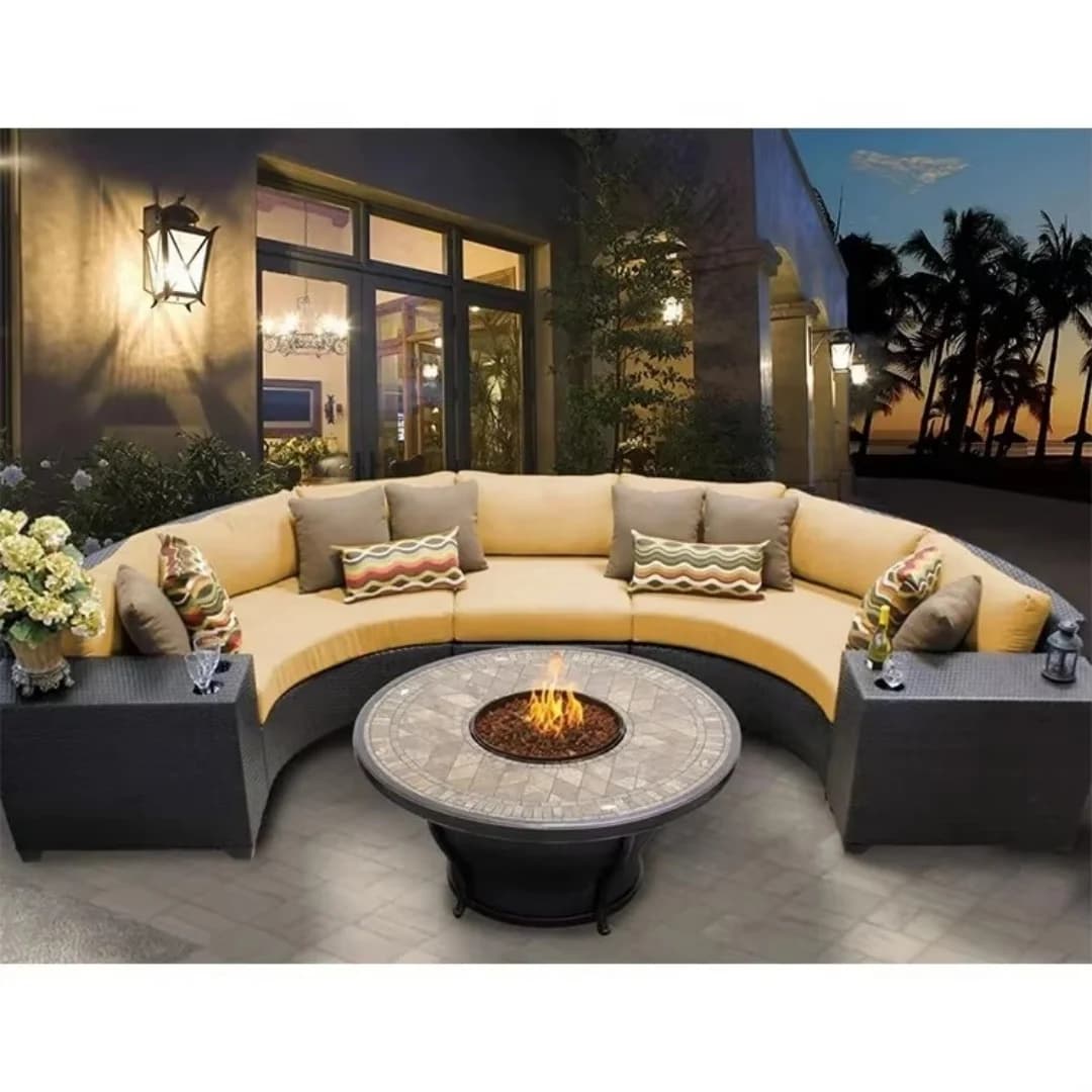 Outdoor Sofa Courtyard Hotel Villa Outdoor Outdoor Terrace Outdoor Furniture Leisure Vine Sofa Combination