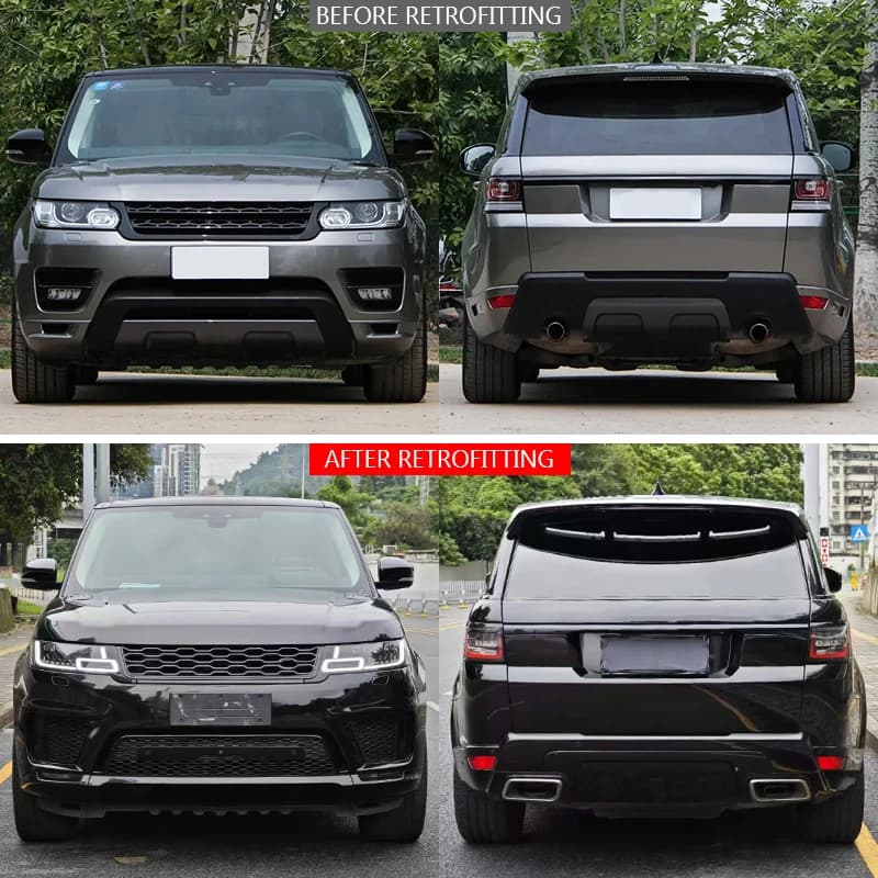 2014-2017 Car Modification Front Bumper Car Lights LED Headlights Taillights Upgrade 2022 Car Bodykit for Range Rover Sport