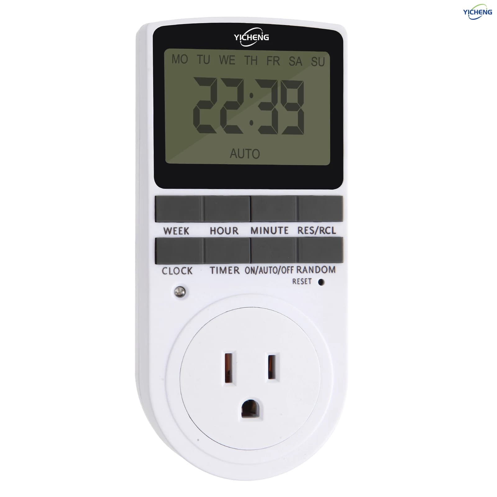 YICHENG Timer Outlet, 10 Sets of Switch Programming Per Day, Infinite Loop Per Week, Digital Timer Switch, Energy-Saving Timer