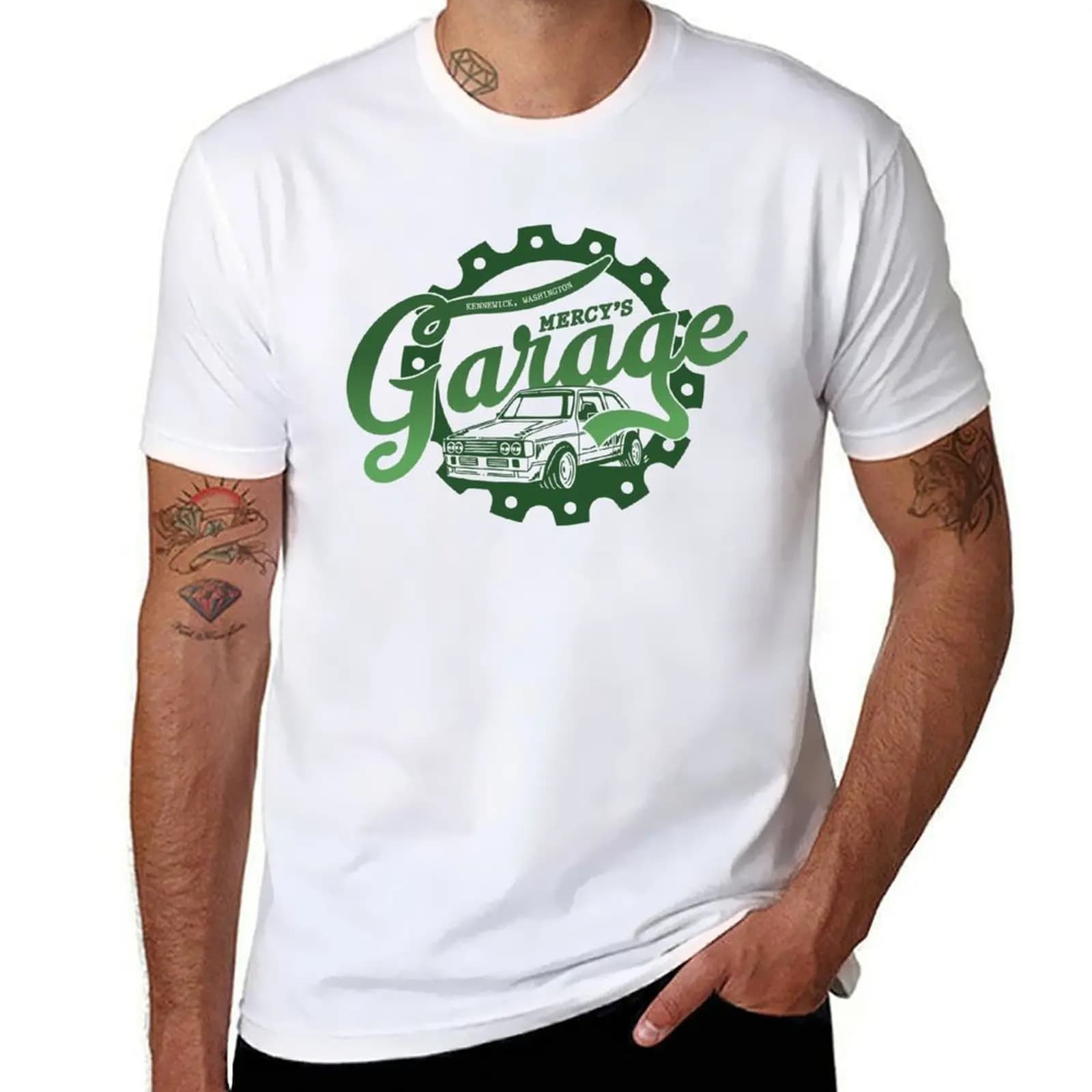 Mercy's Garage (Mercy Thompson) T-Shirt t shirts for man cotton soft t shirt for man T-Shirt