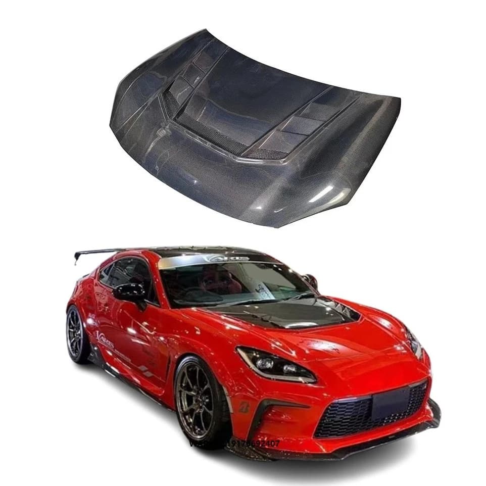 2022 forToyota GT86 Carbon Fiber Engine Cover Body Kit High Quality V Style Bumper Hood Perfect Fit with New Condition Upgrade