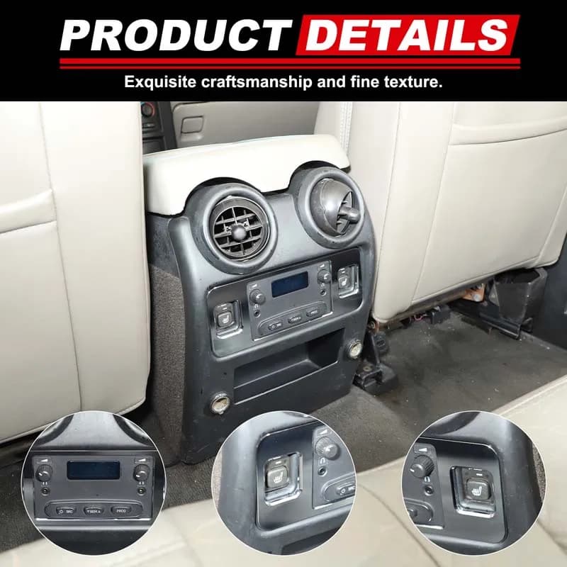 Fit For Hummer H2 03-07 Aluminum Alloy Car Rear Exhaust Air Outlet Button Frame Cover Trim Stickers Interior Car Accessories