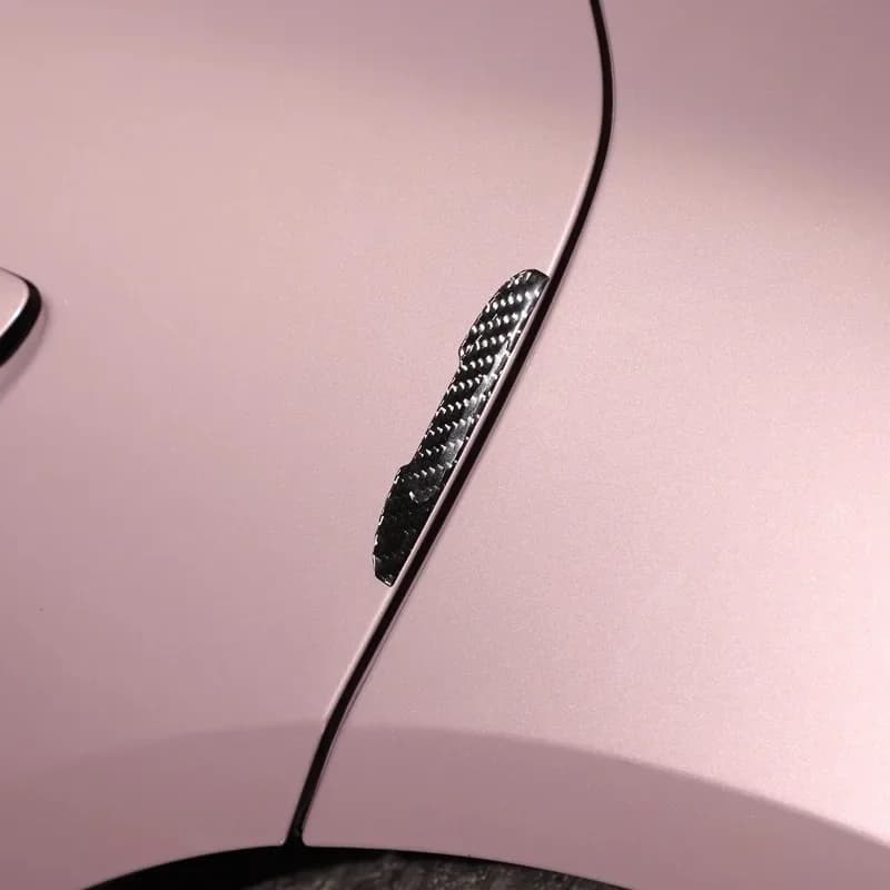For Porsche Taycan 2019-2024 Soft Carbon Fiber Car Door Bumper Strip Anti-Collision Trim Stickers Car Accessories