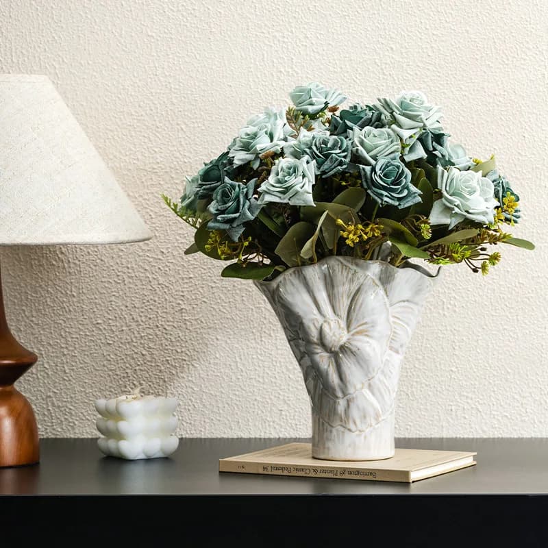 High-End Creative Ceramic Vase Set French Art Hydroponic Ornaments Instagram Style Vintage Gift Box for Home Decoration