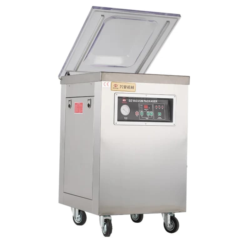 DZ-600 Electric Single Chamber Automatic Food Mask Packing Pouch Film Paper Materials Condition Vacuum Packing Machine