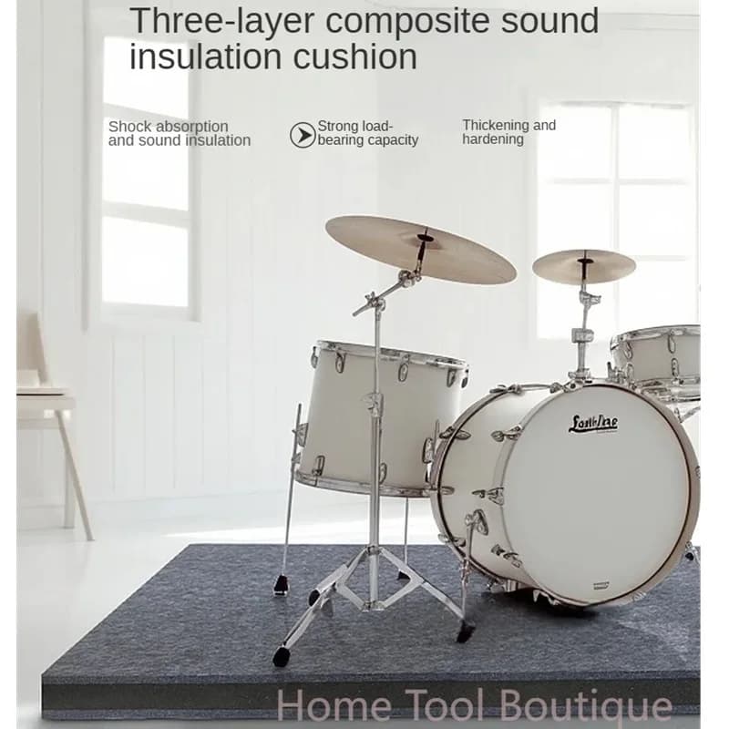 Three-Layer Floor Sound Insulation Shock-Absorbing Pad Noise Reduction Sponge Drum Thickened Soundproofing for Home Improvement