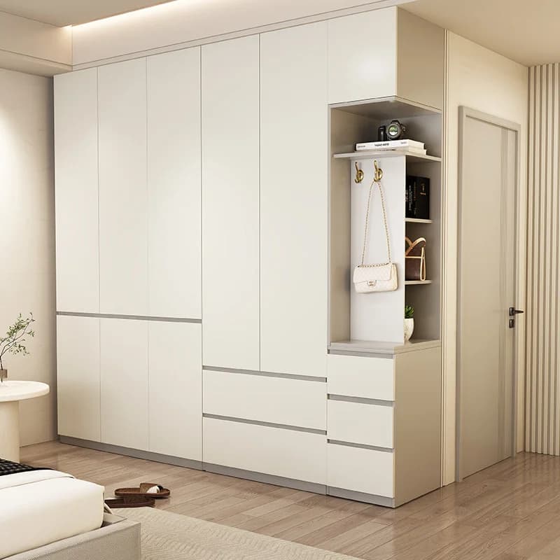 Wooden Essential Wardrobe Drawer Storage Long Modern Wooden Cabinet Wardrobe Bedroom White Szafa Na Ubrania Home Furniture