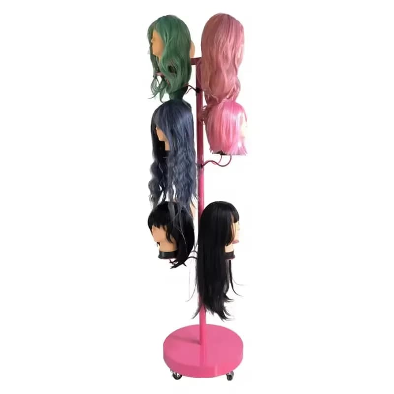 Wig Head Mold, Barber Shop Wig Display Rack, Hair Salon Shape Display Metal, Wig Storage Rack