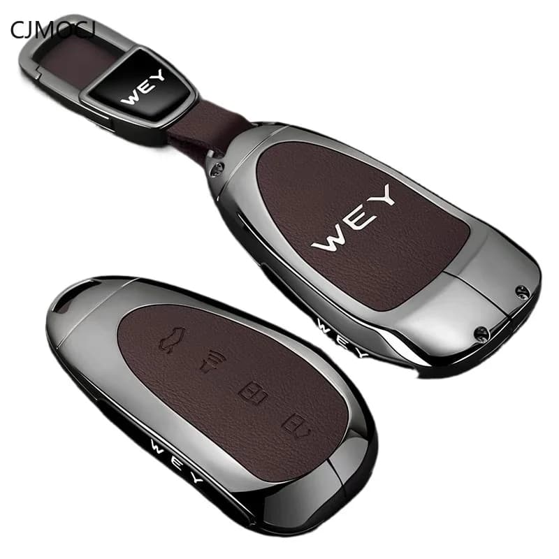 Premium Zinc Alloy Key Cover Case for WEY Lanshan/Latte/Mocha/Hi4/Gaoshan 7/8/9 - Protective Key Fob Shell Keybag Keychain