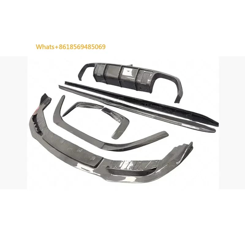 V Style Carbon Fiber Bodykit  F91 F92  F93 M8 Front Lip Sp Rear Diffuser Side Skirt & Front Vent & Spoiler