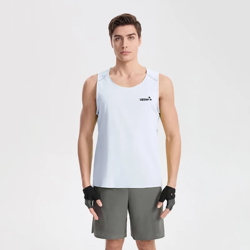 LUCEN 2026 summer new fitness running special vest sleeveless T-shirt fashion light fast dry outdoor sports elastic GYM tops tee