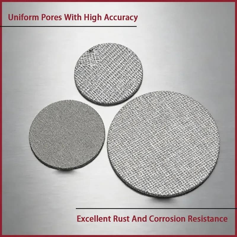 5-58mm Sintered Stainless Steel Filter Disc / Porous Metal Filter Element for Petrochemical Processing & Water Purification