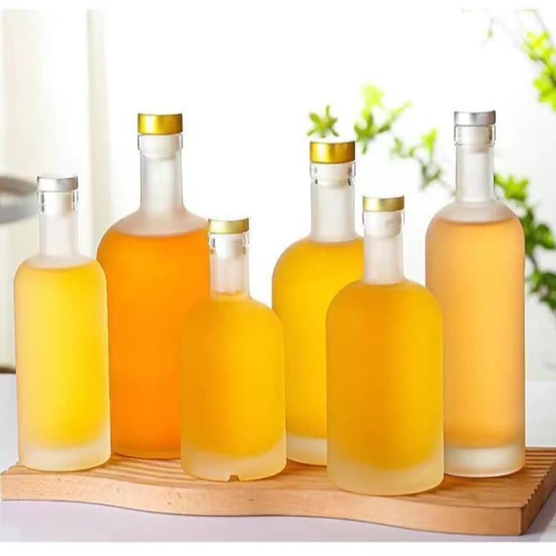 10pcs 100ml/200ml/375ml/500ml/750ml/1000ml Glass Bottles With Lid For Wedding Birthday Home Party Wine bottle Juice Bottle