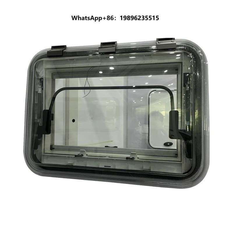 960x650mm Supplier Anti-UV Caravan Sunroof with One-Piece Molded Frame Weatherproof Curtain Flynet