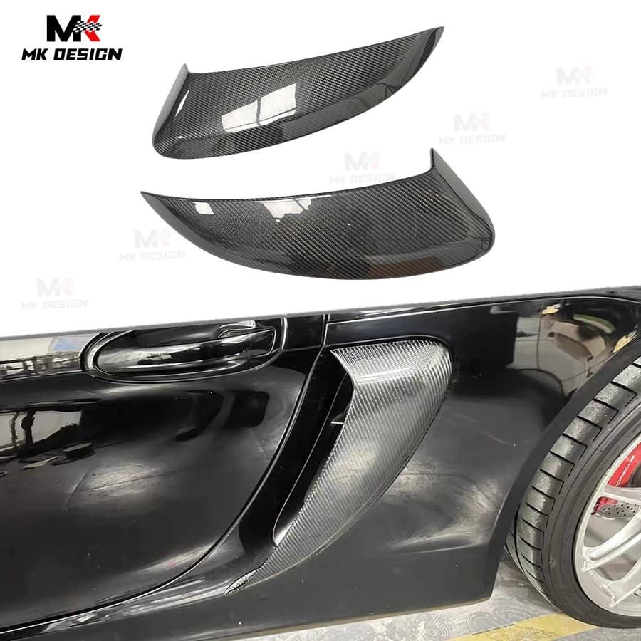 Carbon Fiber Side Scoops Air Vent Ducts For Porsche 981 Cayman Boxster 2013-2015 Side Fender Intakes Air Vents Trim Covers