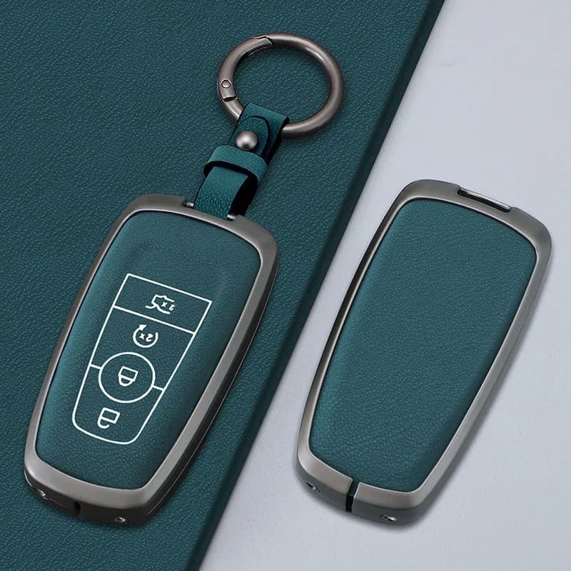 Metal Car Key Case Cover Shell For Ford Fusion Edge Mustang Explorer Expedition Bronco Ecosport Ranger F150 F250 F350 F450 550