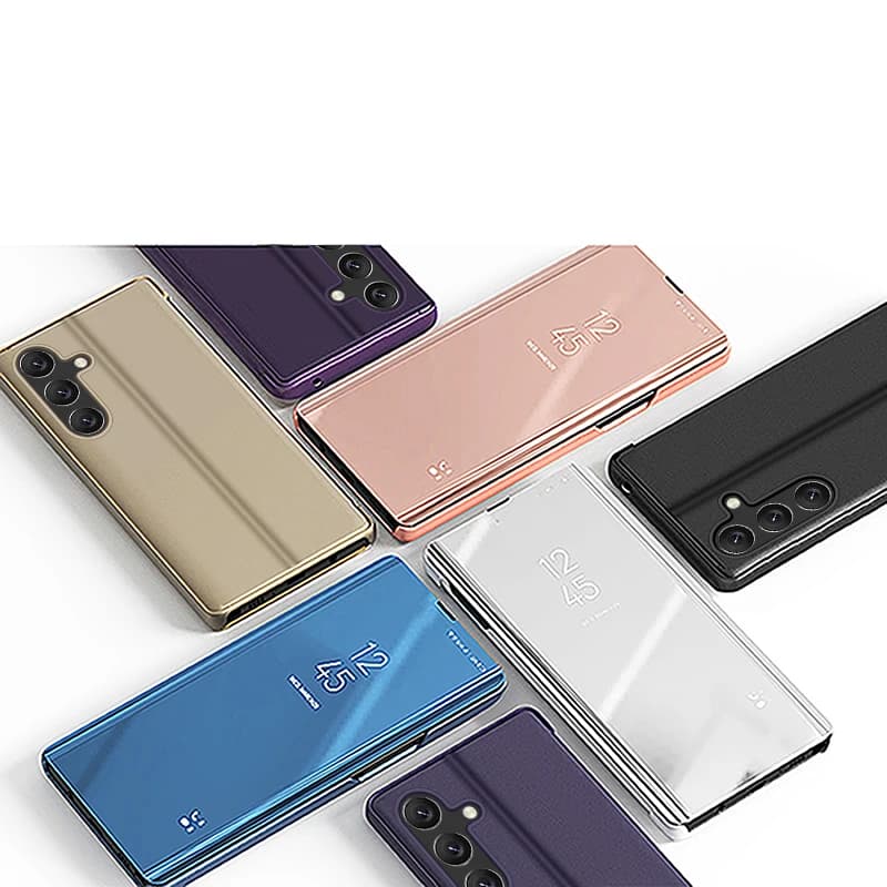 New Shockproof Shell For Samsung Galaxy A37 ,Luxury Plating Mirror Flip Leather Case Stand Cover Protective Skins for Galaxy A37